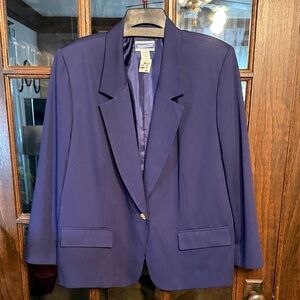 Pendleton Women's Deep Blue Suit Jacket Nautical Preppy Classic size 18w